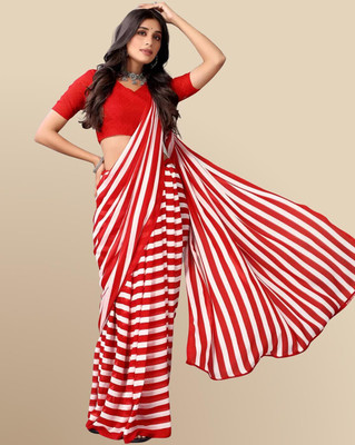 AWRIYA Printed Bollywood Georgette Saree(Red)