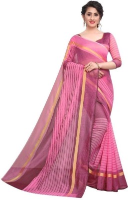 Saadhvi Digital Print Banarasi Georgette Saree(Pink)