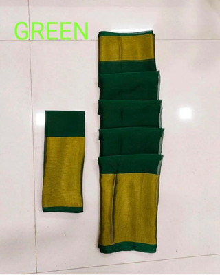 Bansari Textiles Temple Border Bollywood Georgette, Jacquard Saree(Green)