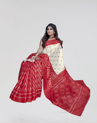 Nirvaan Printed Bollywood Art Silk Saree(Red)