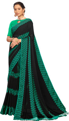 mahalaxmi fab Printed Bhagalpuri Linen Saree(Light Green)