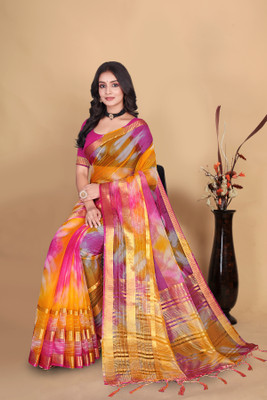 Aarunika SBT Digital Print Bollywood Art Silk Saree(Multicolor)
