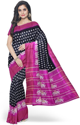 Saadhvi Printed Kalamkari Art Silk Saree(Multicolor)