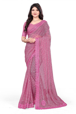 Apnisha Embellished Bollywood Lycra Blend Saree(Multicolor)