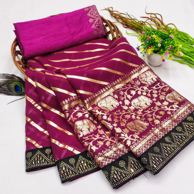 SOJITRA IMPEX Self Design Kanjivaram Georgette Saree(Pink)
