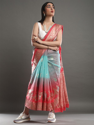Divastri Woven Daily Wear Art Silk Saree(Pink)