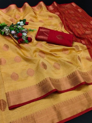 Indshopmart Woven Gadwal Jacquard, Cotton Silk Saree(Multicolor)