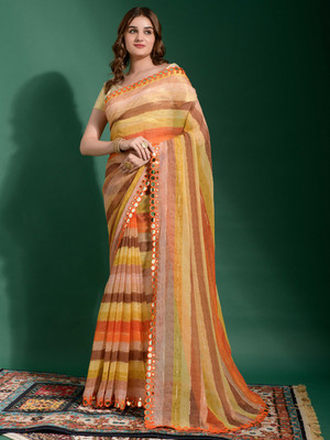 Divastri Embellished Bollywood Chiffon Saree(Multicolor)