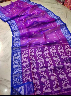 S.K. HOUSE Self Design Handloom Cotton Silk Saree(Multicolor)
