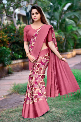 M.B.ENTERPRISE Digital Print Daily Wear Tussar Silk Saree(Grey)