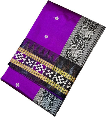 satrangi creation Woven Sambalpuri Art Silk Saree(Orange)