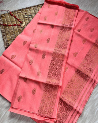 Ramani brothers Woven Mundum Neriyathum Pure Cotton Saree(Multicolor)