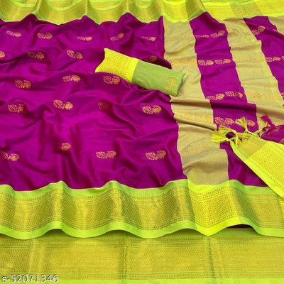 Paithani Woven Paithani Pure Silk Saree(Purple)
