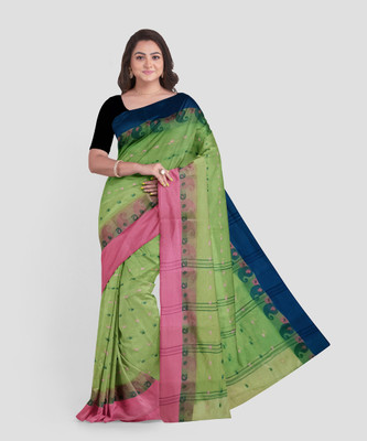 KBMCS Woven Tant Cotton Blend Saree(Multicolor)