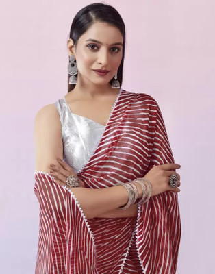 NESHVI ENTERPRISE Digital Print Bollywood Georgette Saree(Red)
