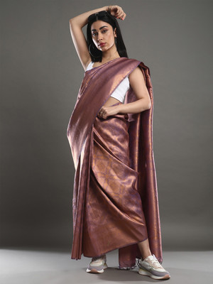 Divastri Woven Daily Wear Art Silk Saree(Purple)