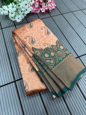 Nimidiya Woven, Embellished, Self Design Banarasi Jacquard, Art Silk Saree(Pink, Green)