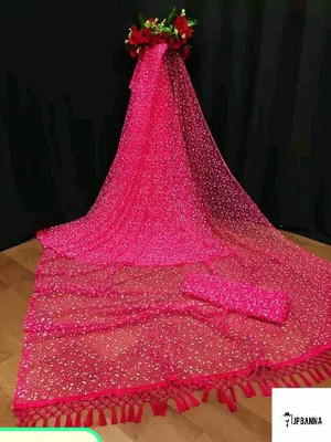 JPBANNA Self Design Daily Wear Net Saree(Multicolor)
