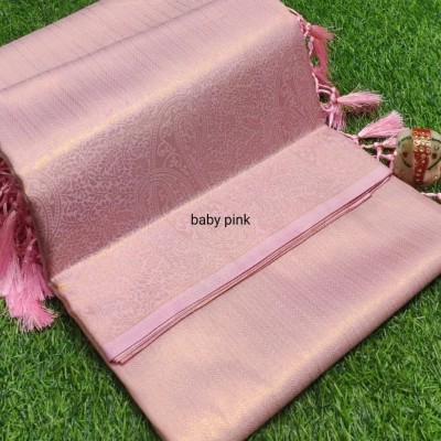 FAB WOVEN Woven Banarasi Pure Silk Saree(Pink)