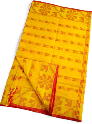 kunduhouse Self Design Tant Pure Cotton Saree(Multicolor)