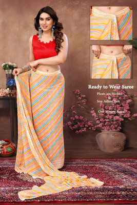 KCF Printed Bollywood Georgette Saree(Multicolor)