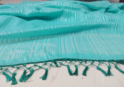Utkarsh Enterprise Dyed Daily Wear Chiffon Saree(Light Blue)