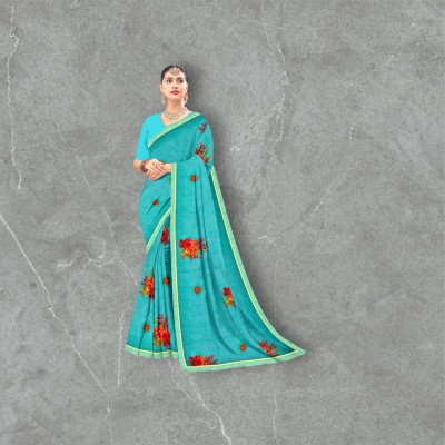 VEERPAL CREATION Printed Banarasi Silk Blend Saree(Multicolor)