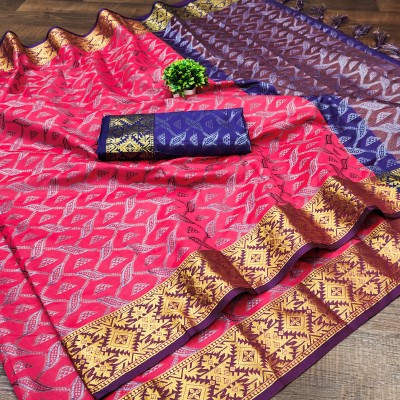 Kalpana creation Printed Mysore Cotton Silk Saree(Pink)