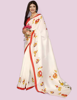ShriLakshmis Woven Kanjivaram Pure Silk Saree(White)