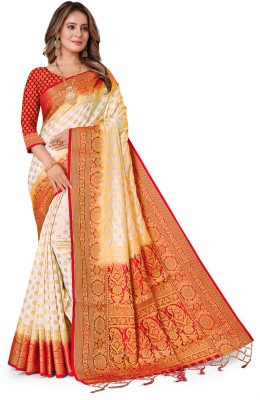 ANISSA SAREE Woven Banarasi Art Silk Saree(Multicolor)