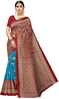 Poshyaa Fashion Woven Mysore Art Silk Saree(Maroon)