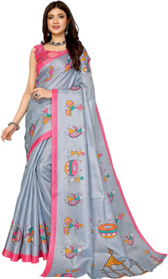 Priyashi Self Design Bollywood Art Silk Saree(Grey)