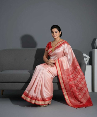 Tilfelle Embroidered Sambalpuri Silk Blend Saree(Multicolor)