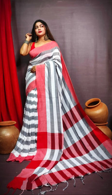 cloud vastra Woven Handloom Pure Cotton Saree(Multicolor)