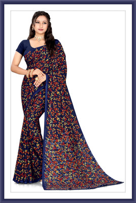 Leelavati Printed Daily Wear Georgette Saree(Blue)