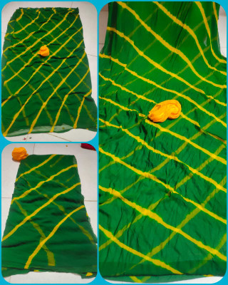NeeLKANTH ENTERPRISE Digital Print Bandhani Chiffon Saree(Green)