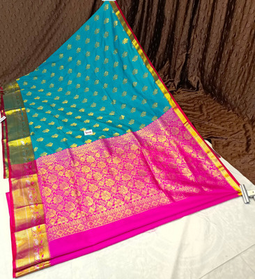 Spewim Woven Banarasi Art Silk Saree(Light Green)