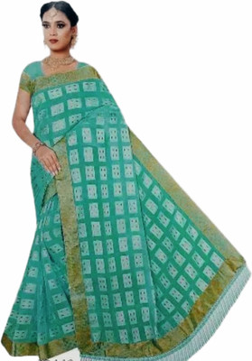 Raashreya Fashions Embroidered Bollywood Georgette Saree(Green)
