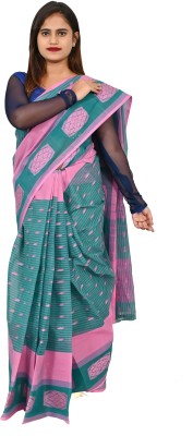 BD Taant Saree Self Design Tant Pure Cotton Saree(Blue)