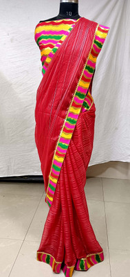 Sareez House Self Design Bollywood Chiffon Saree(Red)