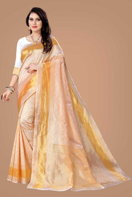 VS Fashion Self Design Kanjivaram Art Silk Saree(Yellow)