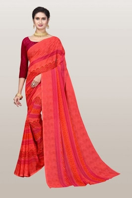 Vimalnath Synthetics Floral Print Bollywood Georgette Saree(Red)
