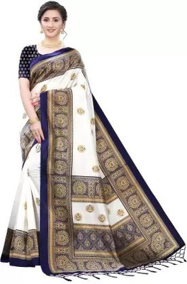 Suali Printed Bollywood Art Silk Saree(Blue)