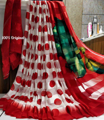DEVICE OF HOVID FASHION Printed Daily Wear Georgette Saree(Red)