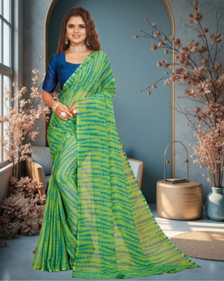 Jayu Self Design Bollywood Georgette Saree(Green)