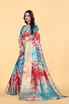 Aarunika SST Solid/Plain Bollywood Organza Saree(Maroon)