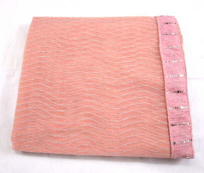 Stepvault Embellished Bollywood Net Saree(Pink)