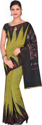 handloom paridhaan Printed Sambalpuri Pure Cotton Saree(Green)