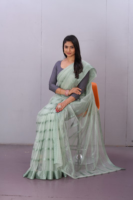 2SD gratitude Self Design Bollywood Net Saree(Pink)