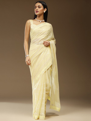 Divastri Embellished Bollywood Chiffon Saree(Yellow)